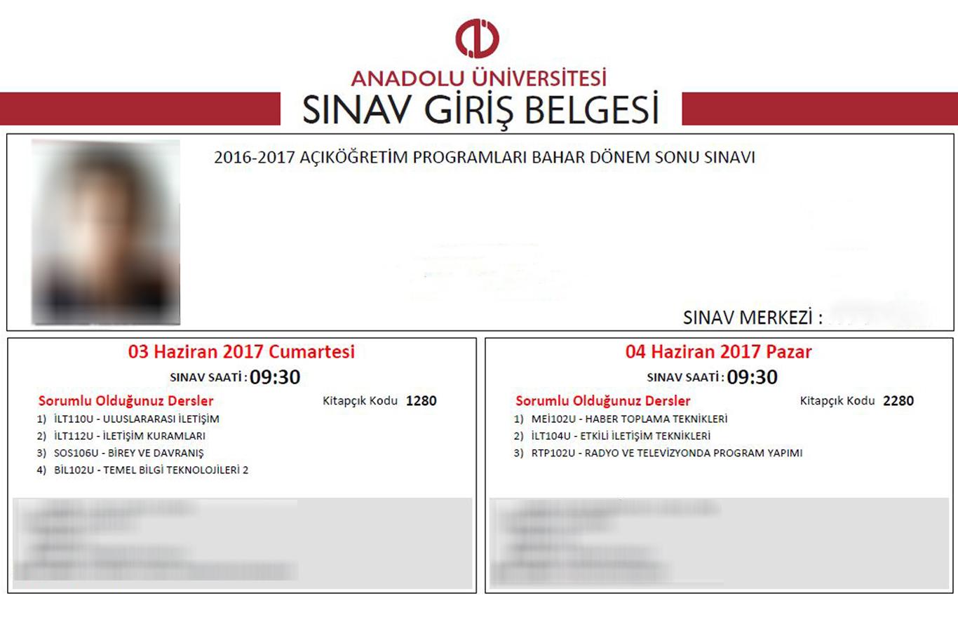 AÖF final sınavı giriş belgeleri yayımlandı AÖF final sınavı giriş belgeleri yayımlandı